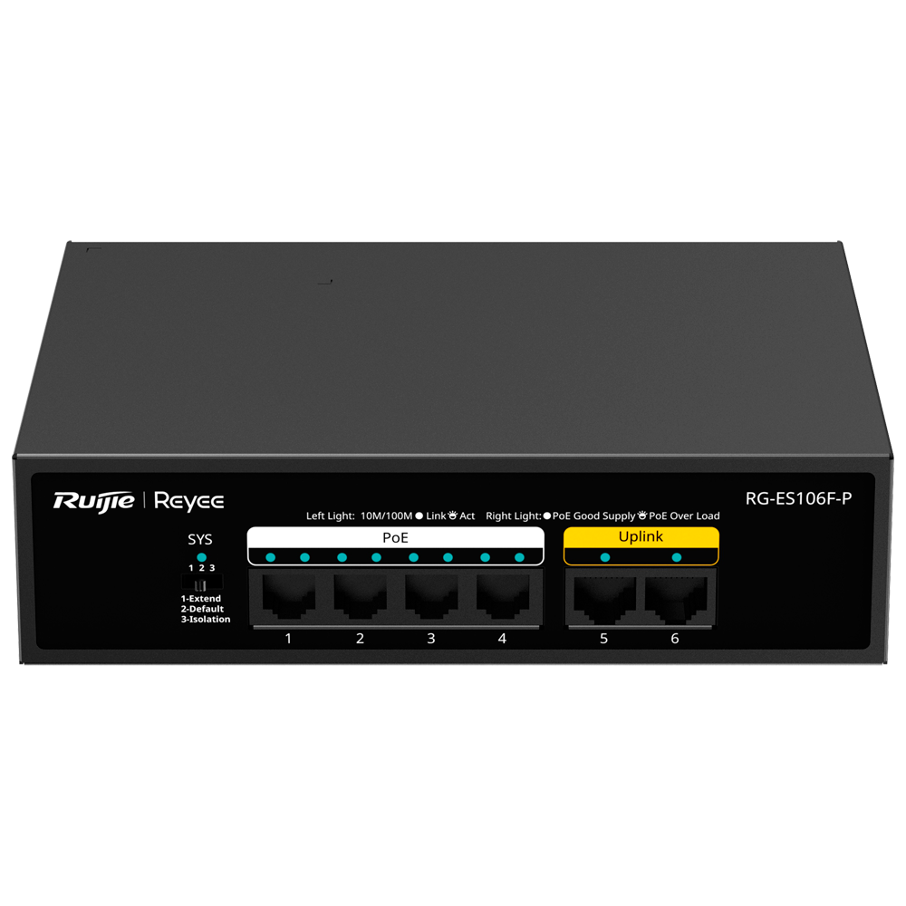 Reyee Switch PoE ES106F-P