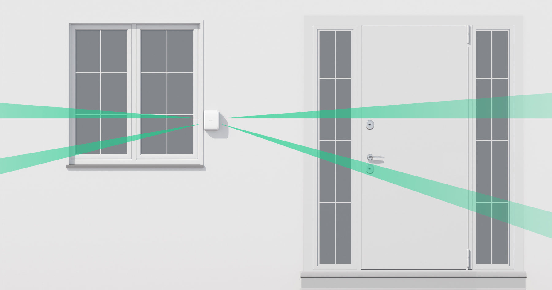 Detector PIR tipo cortina dual DUALCURTAINOUTDOOR