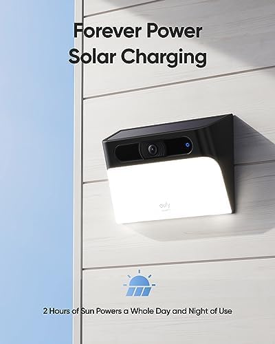 EUFY-SOLARWALL-LIGHTCAM-S120 Cámara con foco solar Resolución 2K Batería solar 5200 mAh